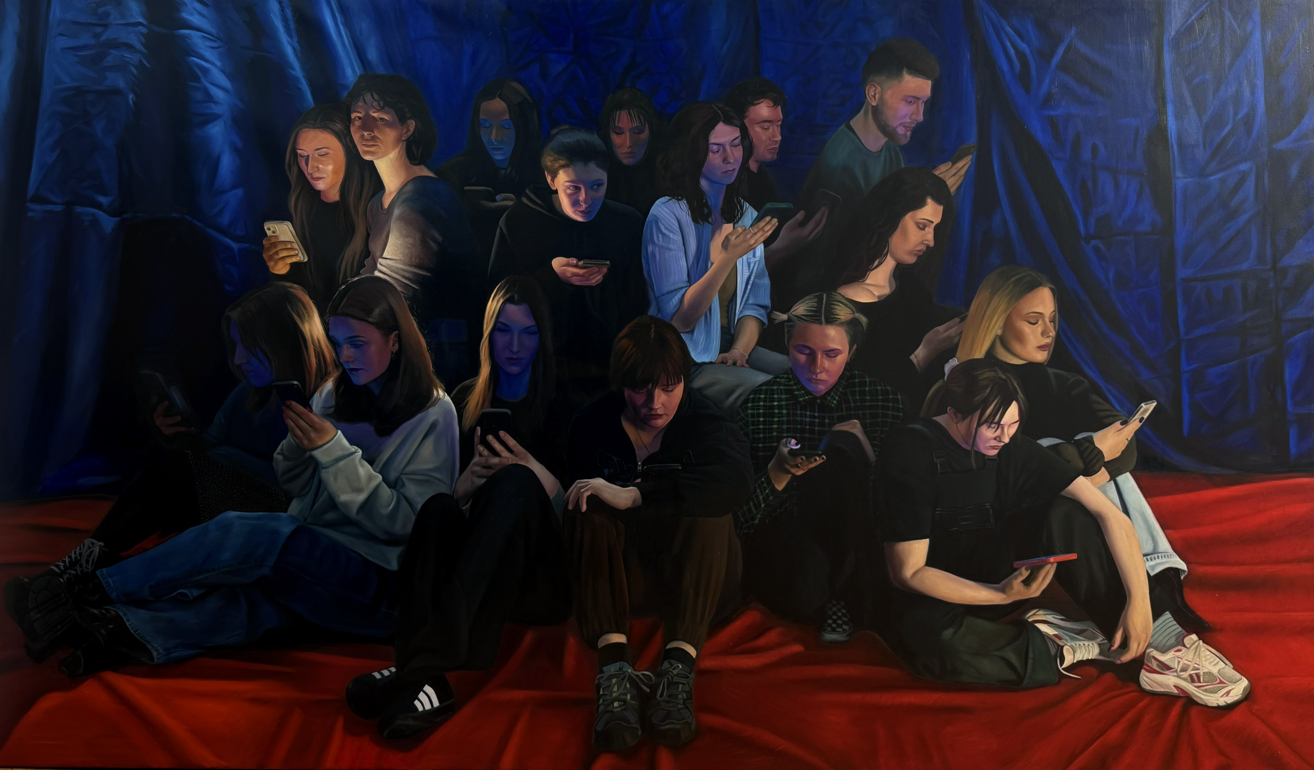 Potrzeba obecności, olej na płótnie, 360x210cm, 2026